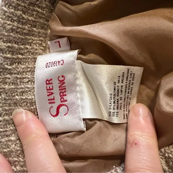 Vintage 80’sBrown Knit Sweater/ Skirt set in a Large Silver Springs - Picture 8 of 12